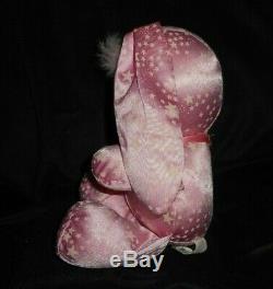 Vintage 1989 Mattel Pj Sparkles Sparklin Pink Baby Bunny Stuffed Animal Plush