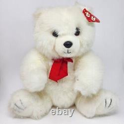 Vintage 1990 Ty Snowball 5002 White Teddy Bear Stuffed Animal Plush Toy W Tag
