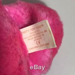Vintage 1991 Hallmark Party Yum Yums Candy Apple Kitty Pink Scented Plush Kenner