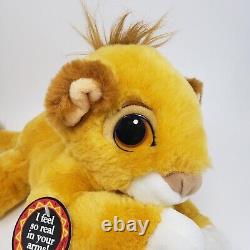 Vintage 1993 Disney Mattel Laying Simba Lion King Stuffed Animal Plush Toy W Tag