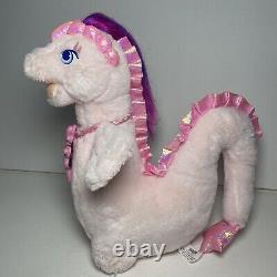 Vintage 1995 Happy Ness Secret Of The Loch Pink Dragon Stuffed Animal Plush