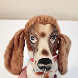 Vintage 50s Rushton Rubber Face Dog Stuffed Animal Plush Toy Basset Hound