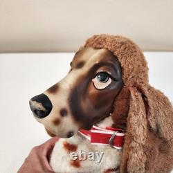 Vintage 50s Rushton Rubber Face Dog Stuffed Animal Plush Toy Basset Hound