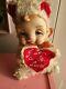 Vintage 9 Rushton Rubber Face Plush Valentine Crying Bear 1950s Stuffed Animal