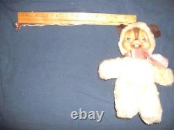 Vintage 9 inch Plush Chipmunk with Rubber Face Possible Rushton Squirrel