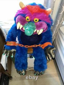 Vintage AmToy My Pet Monster 24 Plush StuffedAnimal 1986 with Handcuffs Very Nice