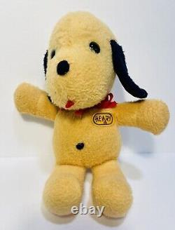 Vintage Animal Fair Henry The Dog Plush 1971 Stuffed Animal Yellow Black Ear 13