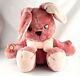 Vintage Animal Fair Pink Rabbit With Bowtie Approx. 24 Inch Plush Nos
