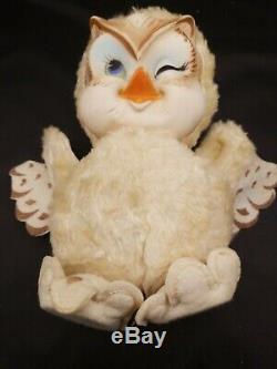 Vintage/Antique Rubber Face Rushton Star Creation OWL Plush Toy