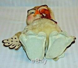 Vintage/Antique Rubber Face Rushton Star Creation OWL Plush Toy Hoo-o-ty