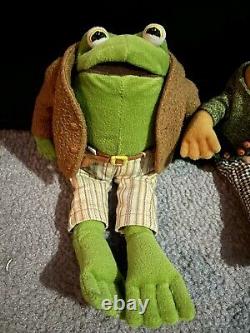 Vintage Arnold Lobels Frog And Toad Plush Dolls Lot Of 2 Pair Crocodile Creek