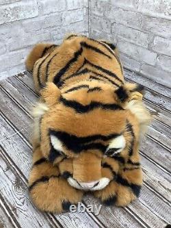 Vintage Aurora Tiger Plush Realistic Stuffed Animal Jumbo 26 Laying Rare HTF