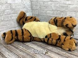 Vintage Aurora Tiger Plush Realistic Stuffed Animal Jumbo 26 Laying Rare HTF