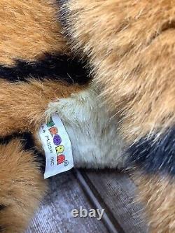 Vintage Aurora Tiger Plush Realistic Stuffed Animal Jumbo 26 Laying Rare HTF