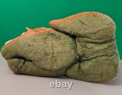 Vintage Big Bad Wolf Plush Rubber Face Laying Down Retro Stuffed Animal Toy