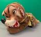 Vintage Big Bad Wolf Rubber Face Plush Toy Laying Down Stuffed Animal Doll