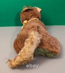 Vintage Big Bad Wolf Rubber Face Plush Toy Laying Down Stuffed Animal Doll