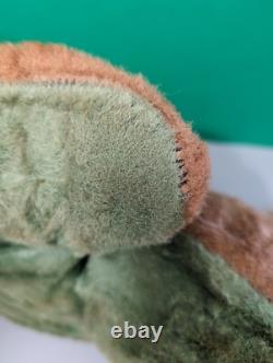 Vintage Big Bad Wolf Rubber Face Plush Toy Laying Down Stuffed Animal Doll