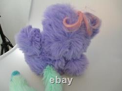 Vintage Brush A Loves Plush Bear Purple 1980's Retro Toy