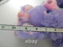 Vintage Brush A Loves Plush Bear Purple 1980's Retro Toy