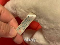 Vintage Christmas Rushton Santa Rudolph Reindeer -White Plush Deer -Origil Box