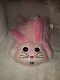 Vintage Crown Crafts Pillow Buddies Pink Bunny Rabbit Plush Stuffed Animal 14