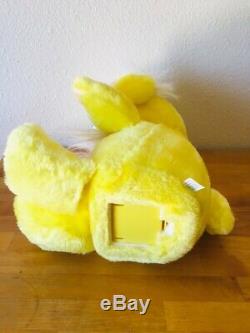 Vintage CuddleBrites Amberglow Dreamworks 1991 90s Plush Yellow Dog Fiber Optic