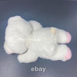 Vintage Dan Dee Baby's First Teddy Bear Plush White and Pink 13 Stuffed Animal