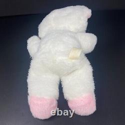 Vintage Dan Dee Baby's First Teddy Bear Plush White and Pink 13 Stuffed Animal