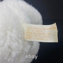 Vintage Dan Dee Baby's First Teddy Bear Plush White and Pink 13 Stuffed Animal
