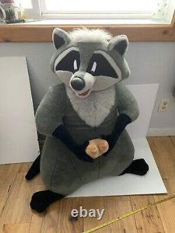 Vintage Disney Mattel MEEKO Jumbo 36 Plush Large Stuffed Pocahontas Raccoon