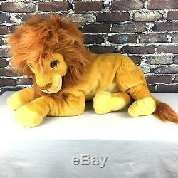 Vintage Disney Mattel The Lion King Large Plush Mufasa Jumbo Stuffed Animal 24
