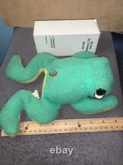 Vintage Douglas Cuddle Toy (Frog)Stuffed Toy Plush With Wind-up Music Box