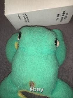 Vintage Douglas Cuddle Toy (Frog)Stuffed Toy Plush With Wind-up Music Box