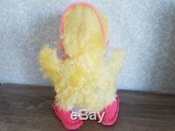 Vintage Easter Rushton Rubber Face Chick Duck Stuffed Plush (pink Yellow Bear)