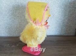 Vintage Easter Rushton Rubber Face Chick Duck Stuffed Plush (pink Yellow Bear)