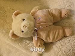 Vintage Eden Baby Teddy Bear Pink Abc Pajamas Ribbon Stuffed Animal Plush Toy