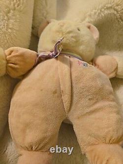 Vintage Eden Baby Teddy Bear Pink Abc Pajamas Ribbon Stuffed Animal Plush Toy