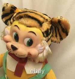 Vintage Gund Rubber Face Plush Tiger Stuffed Animal 18