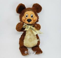 Vintage Gund Swedlin Disney Rugged Bear Stuffed Animal Rubber Face Plush Growler