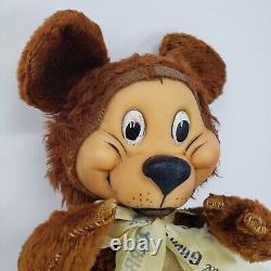 Vintage Gund Swedlin Disney Rugged Bear Stuffed Animal Rubber Face Plush Growler