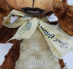 Vintage Gund Swedlin Disney Rugged Bear Stuffed Animal Rubber Face Plush Growler