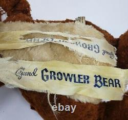 Vintage Gund Swedlin Disney Rugged Bear Stuffed Animal Rubber Face Plush Growler