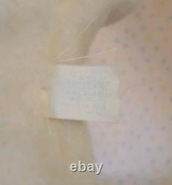 Vintage Gund White Mouse Rattle Stuffed Animal Plush Toy 7 Pink Feet Black Nose