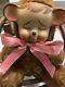 Vintage Knickerbocker Pouting Teddy Bear, Plush, With A Rubber Face 1950's