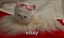 Vintage La Mar Toy Co. Persian Cat Kitten Plush Toy Fur 24 Stuffed Animal RARE