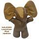 Vintage Leather Elephant By Mundi Brazil Midcentury Plush Rare Stuffed Animal