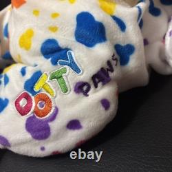 Vintage Lisa Frank Dotty Paws Plush Dog Stuffed Animal 24 Dalmatian Rainbow