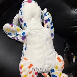 Vintage Lisa Frank Dotty Paws Plush Dog Stuffed Animal 24 Dalmatian Rainbow