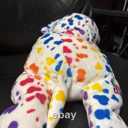 Vintage Lisa Frank Dotty Paws Plush Dog Stuffed Animal 24 Dalmatian Rainbow